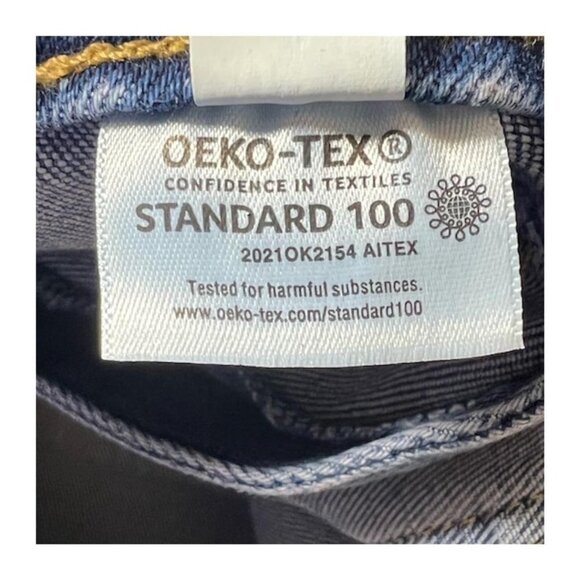 LC Lauren Conrad Womens High Rise Med Wash Patch Pockets Jean Shorts Sz 18 New - Picture 6 of 8